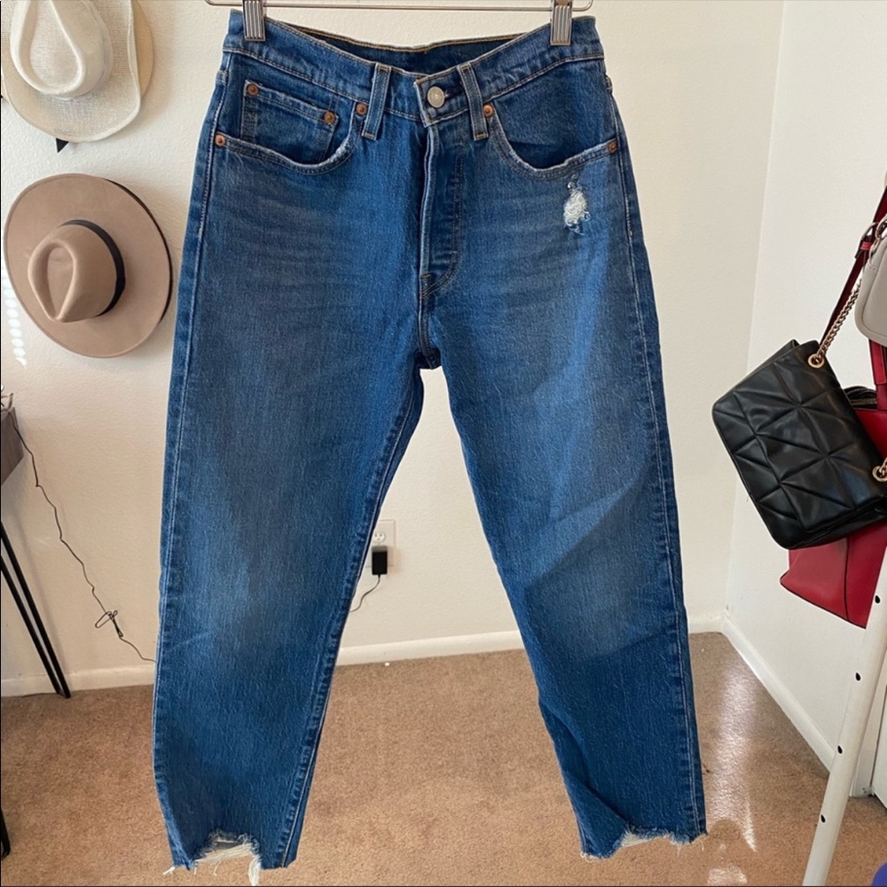 Levis 501 original cropped jeans
